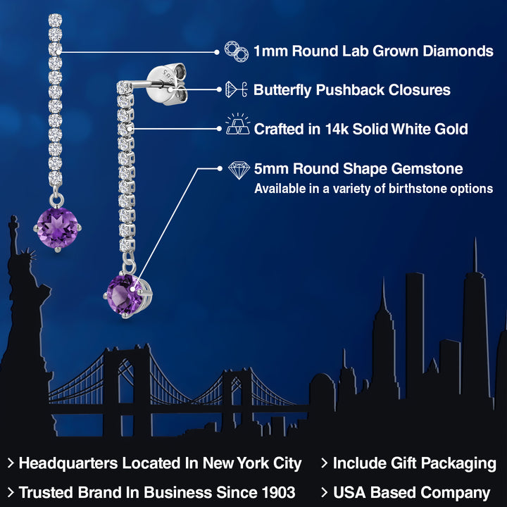 Earrings in 14K White Gold