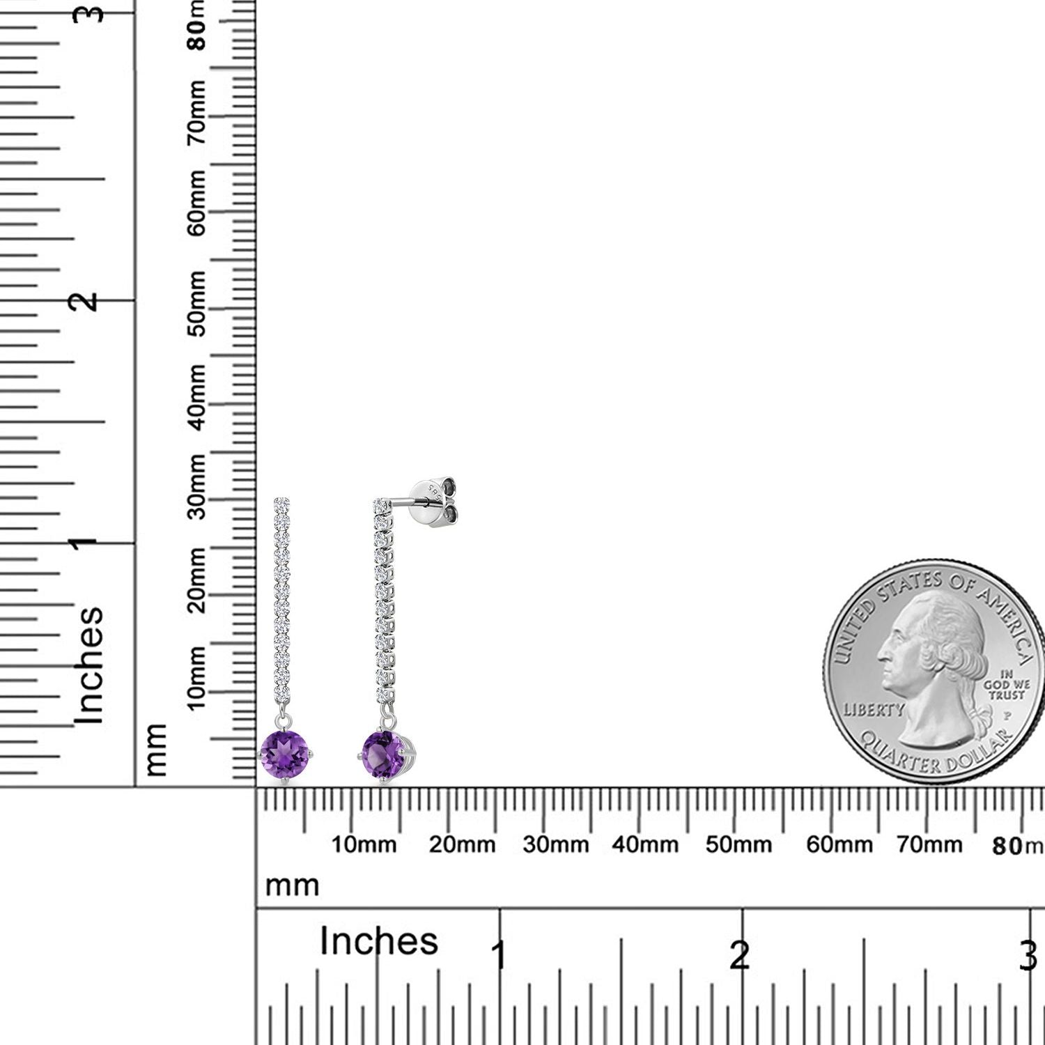 Earrings in 14K White Gold