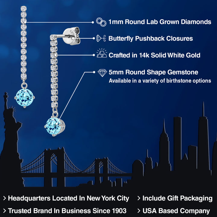 Earrings in 14K White Gold