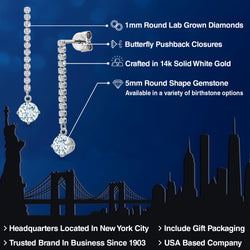 Earrings in 14K White Gold
