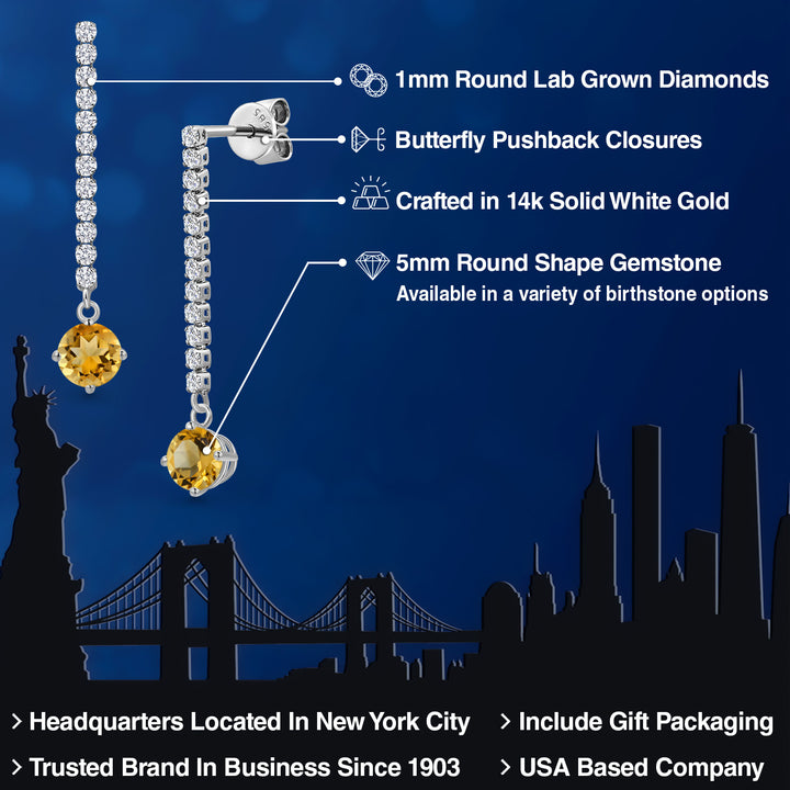 Earrings in 14K White Gold