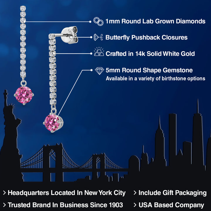 Earrings in 14K White Gold