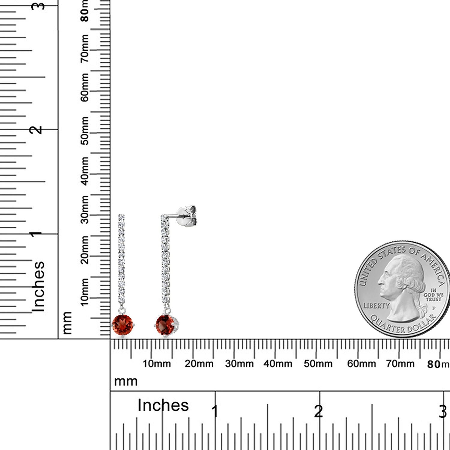 Earrings in 14K White Gold