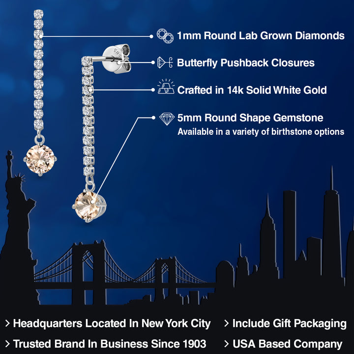 Earrings in 14K White Gold