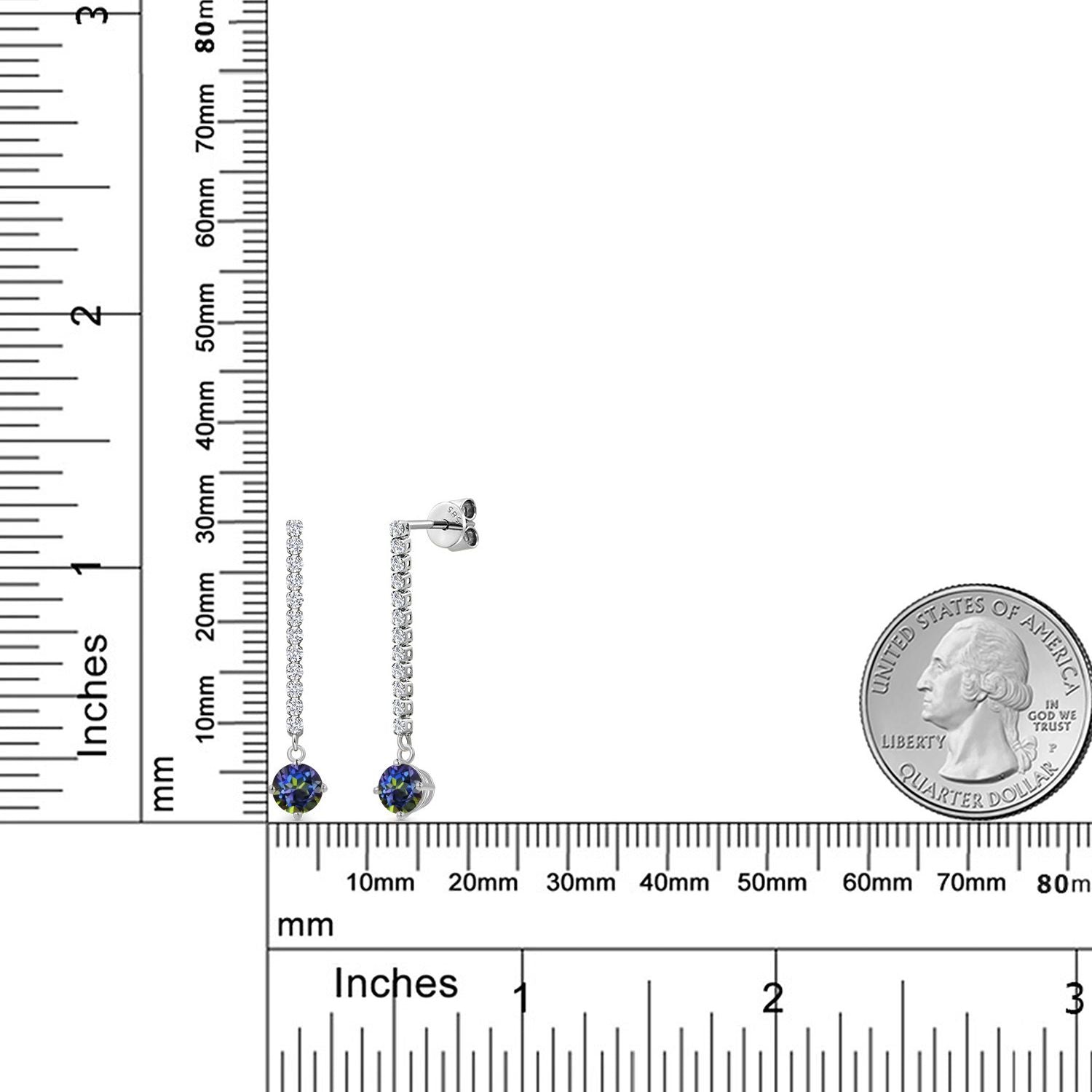 Earrings in 14K White Gold