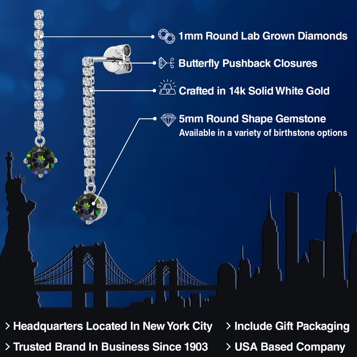 Earrings in 14K White Gold