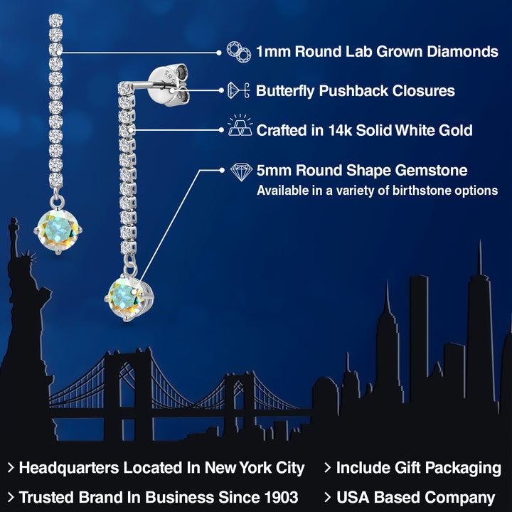 Earrings in 14K White Gold