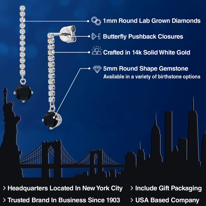 Earrings in 14K White Gold