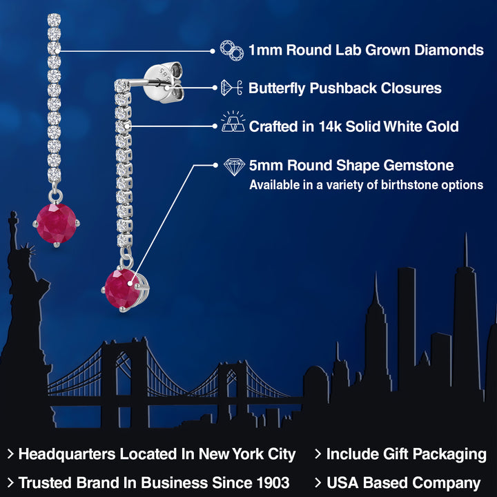 Earrings in 14K White Gold