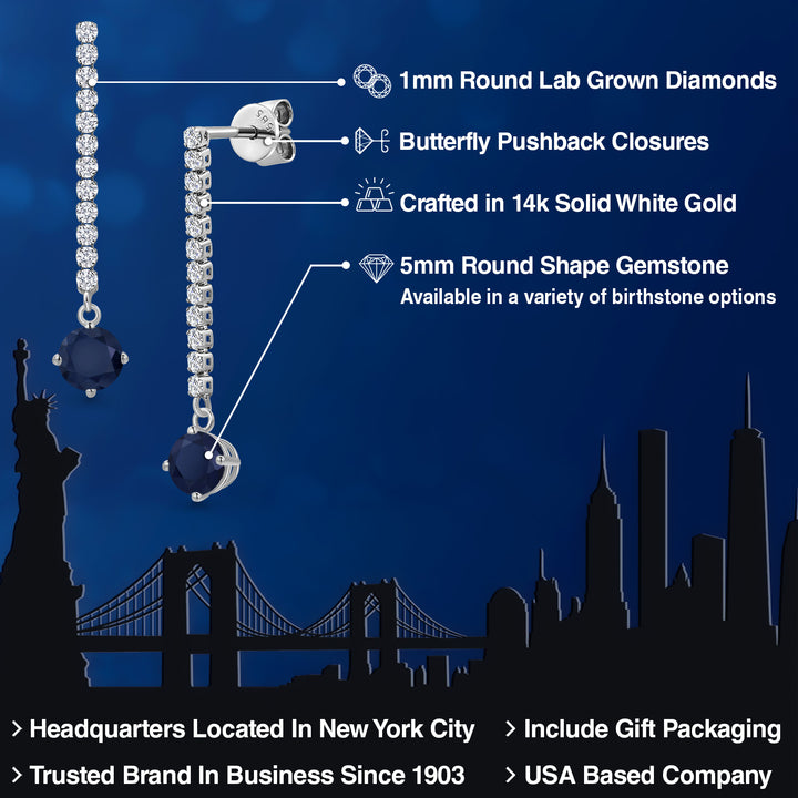 Earrings in 14K White Gold