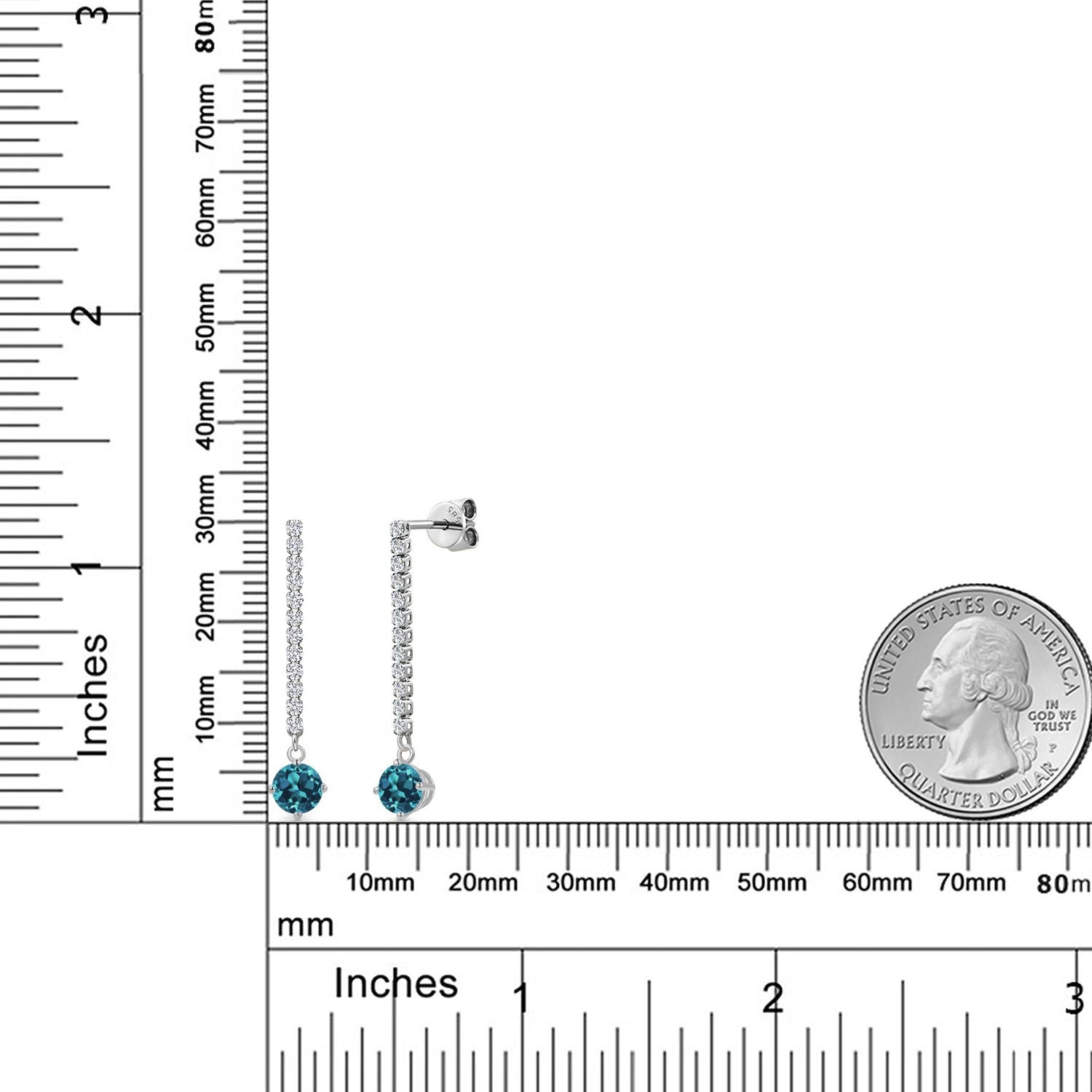 Earrings in 14K White Gold