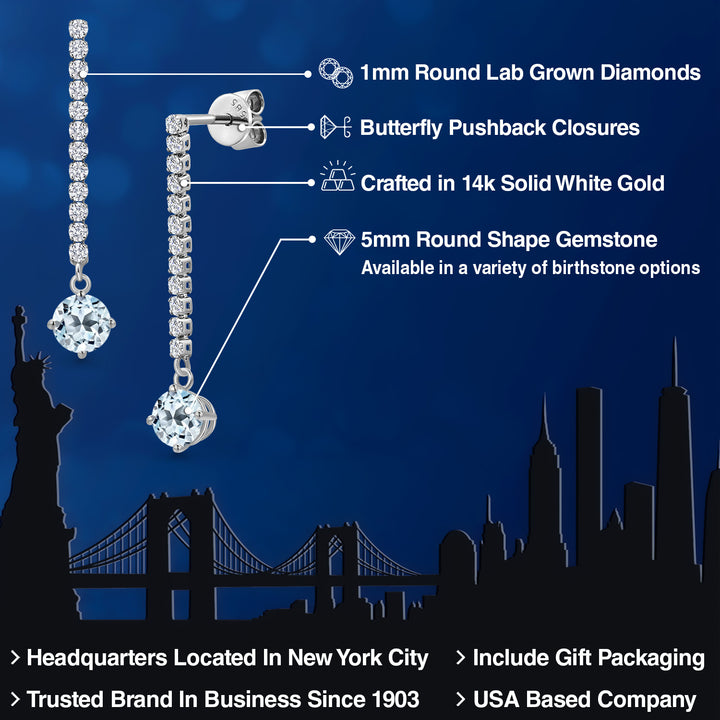 Earrings in 14K White Gold