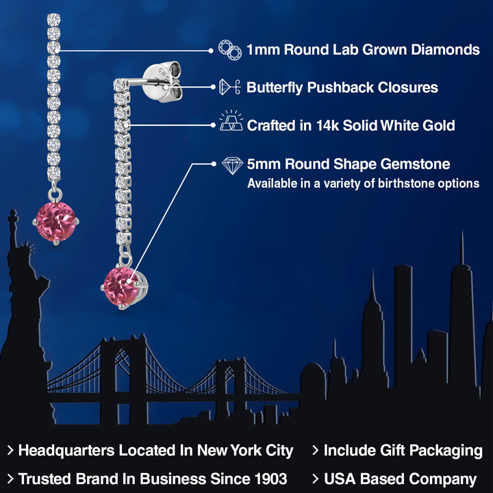 Earrings in 14K White Gold