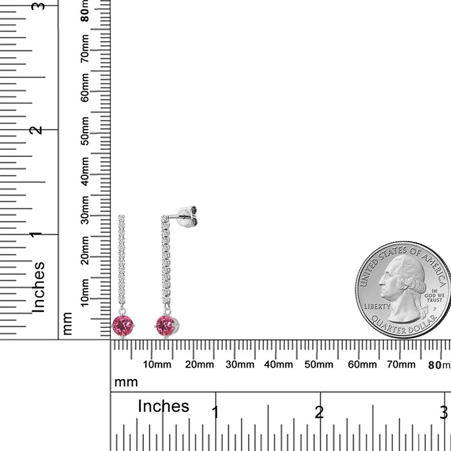 Earrings in 14K White Gold