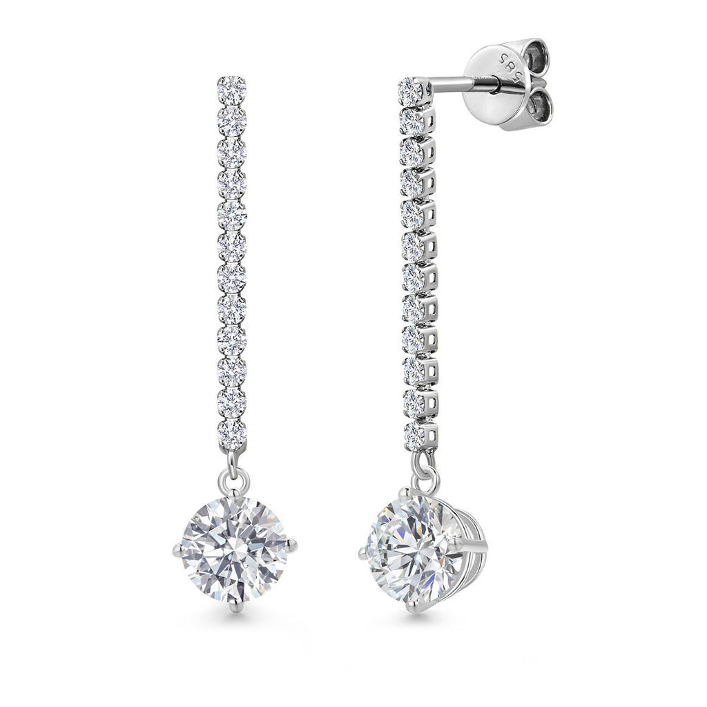 Lab Grown Diamond - April_Earrings in 14K White Gold