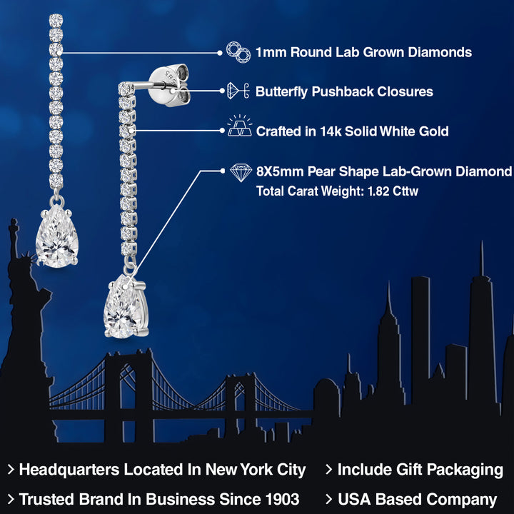 Earrings in 14K White Gold