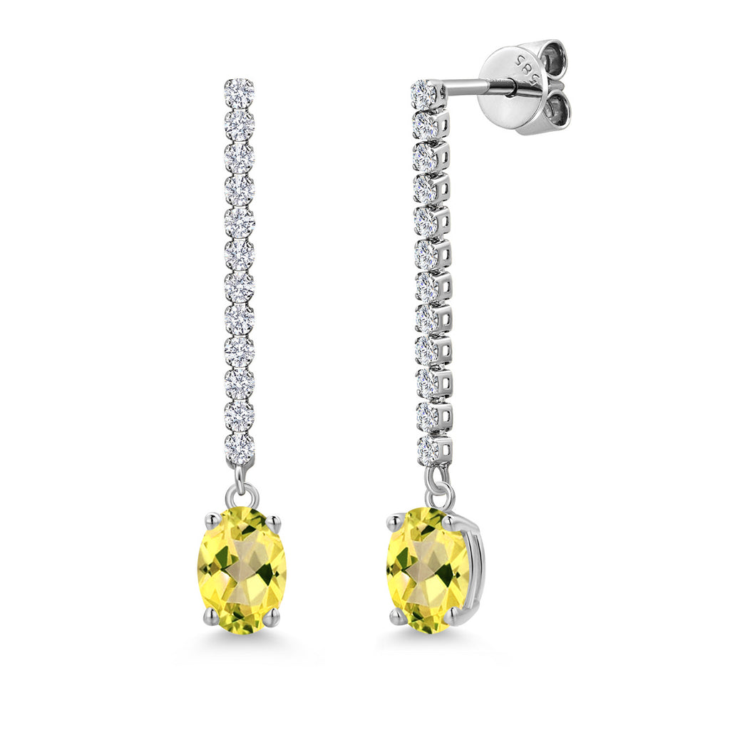 Canary Mystic Topaz_Earrings in 14K White Gold