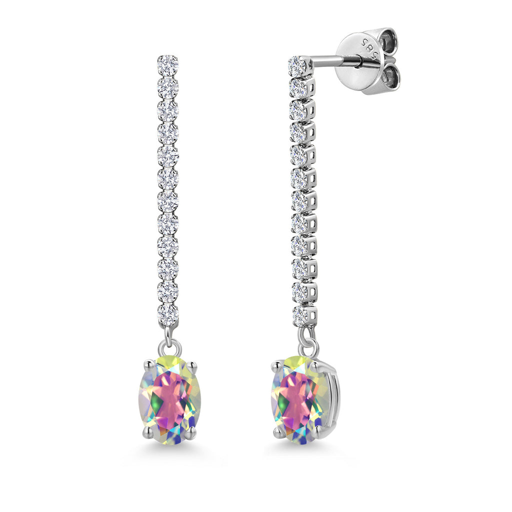 Mercury Mist Mystic Topaz_Earrings in 14K White Gold