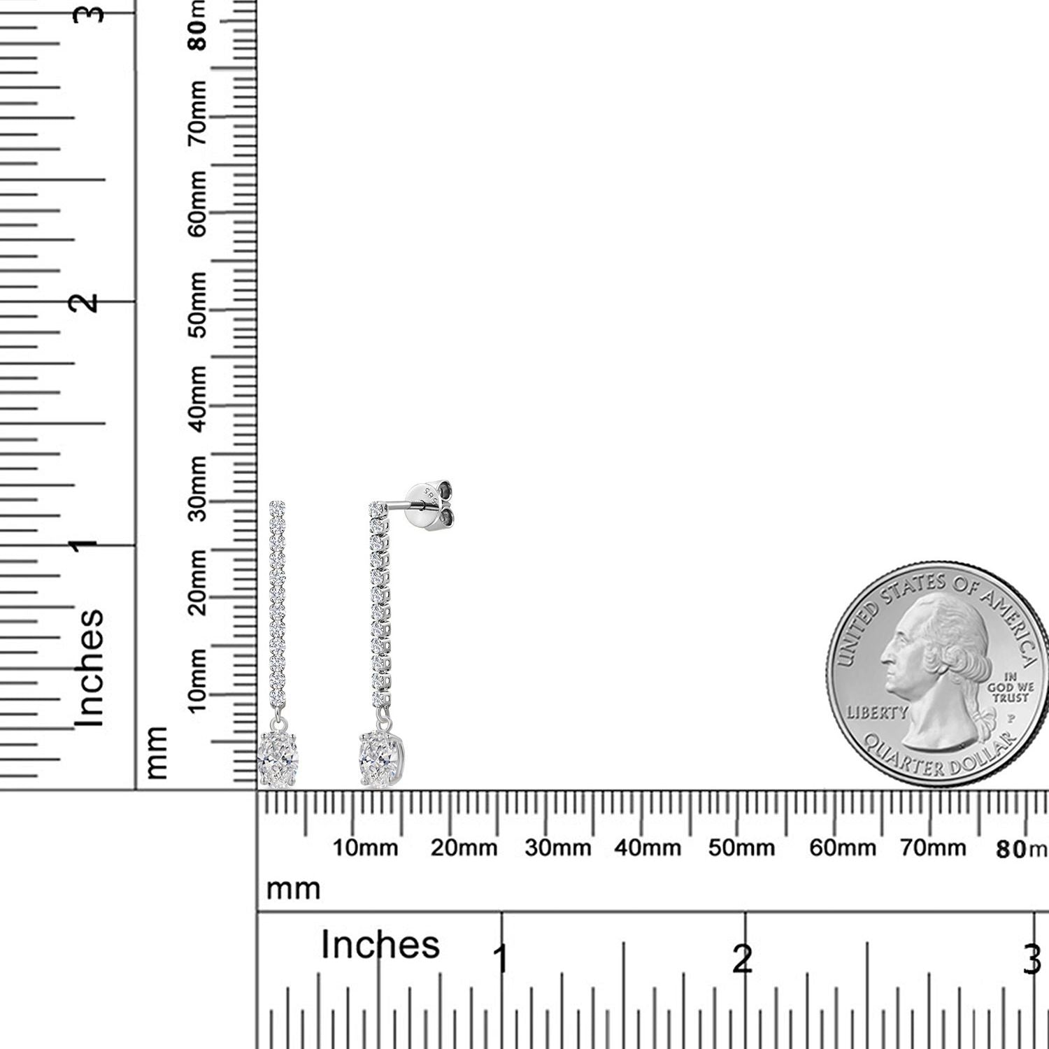 Earrings in 14K White Gold