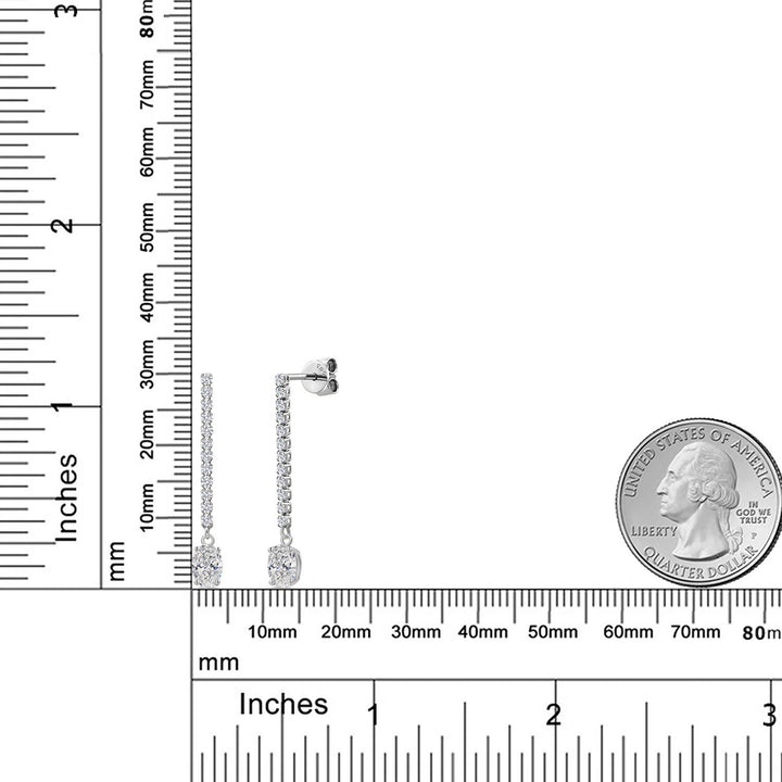 Earrings in 14K White Gold