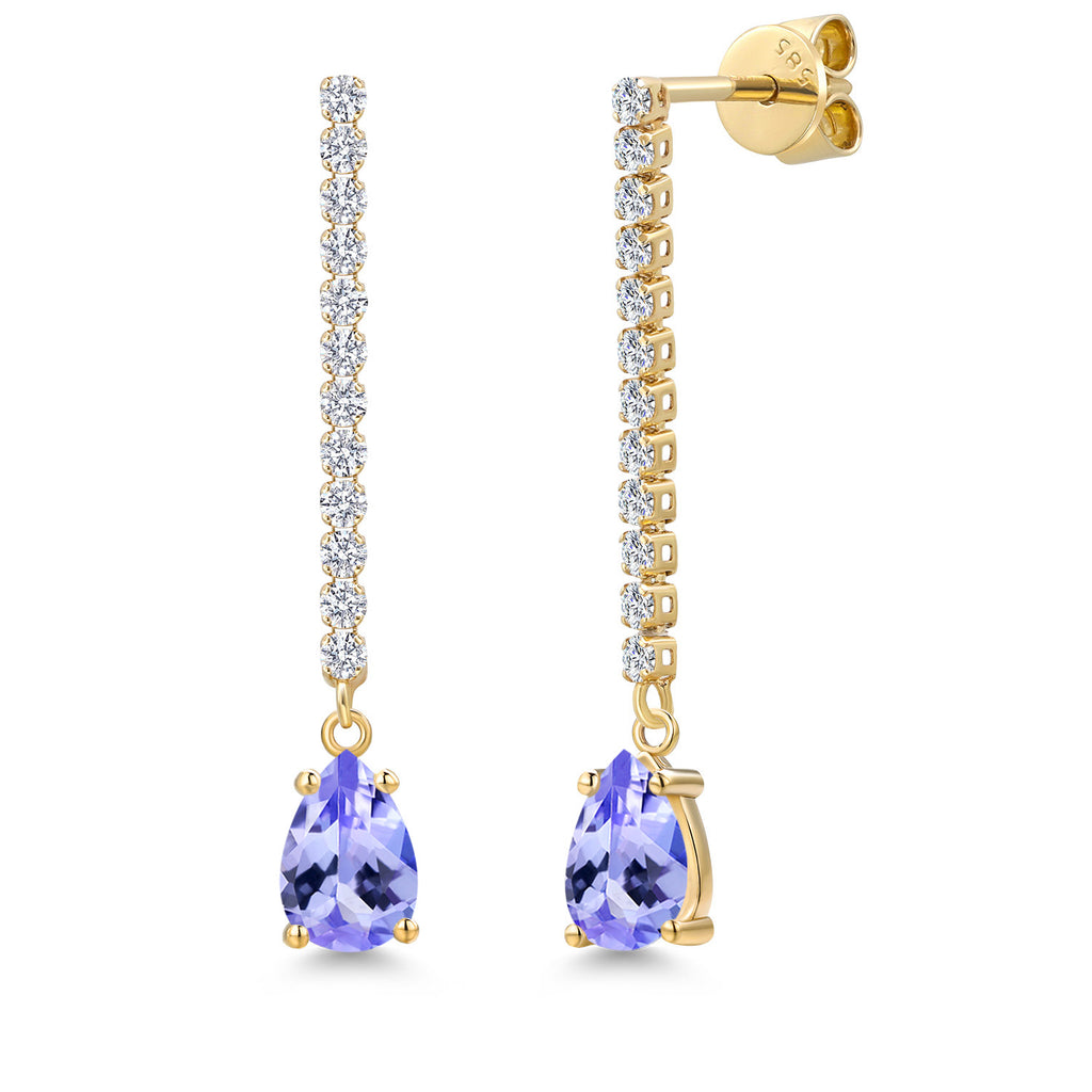 Tanzanite - December_Earrings in 14K Yellow Gold