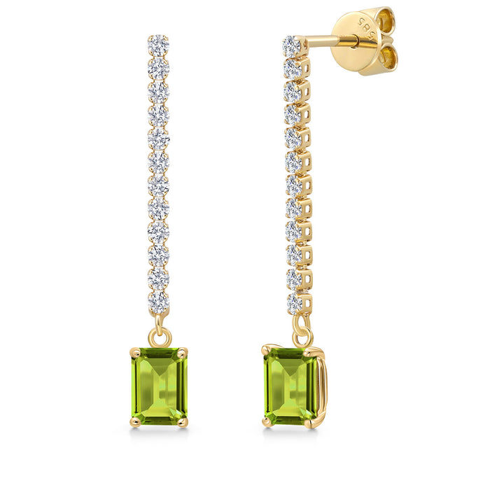 Peridot - August_Earrings in 14K Yellow Gold