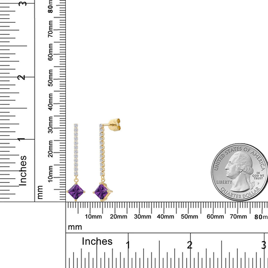 Amethyst - February_Earrings in 14K Yellow Gold