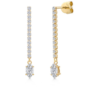 White Lab Grown Diamond - April_Earrings in 14K Yellow Gold