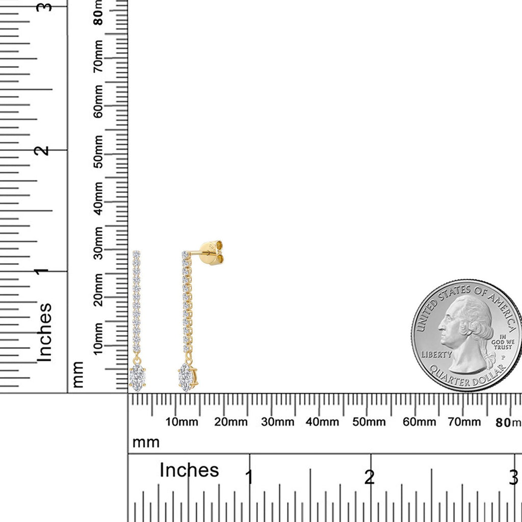 White Lab Grown Diamond - April_Earrings in 14K Yellow Gold