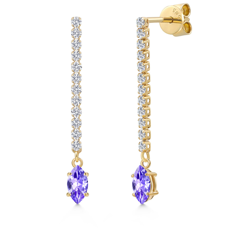 Tanzanite - December_Earrings in 14K Yellow Gold