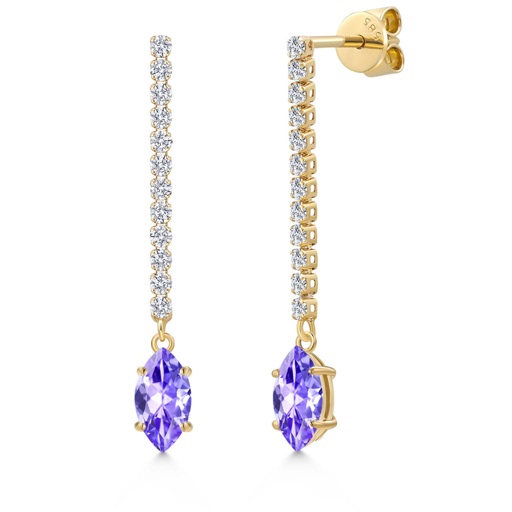Tanzanite - December_Earrings in 14K Yellow Gold