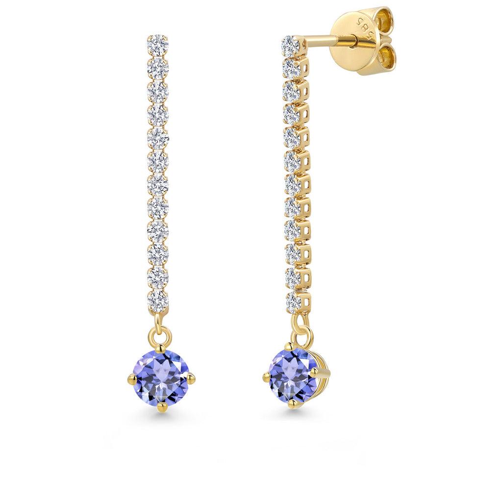 Tanzanite - December_Earrings in 14K Yellow Gold