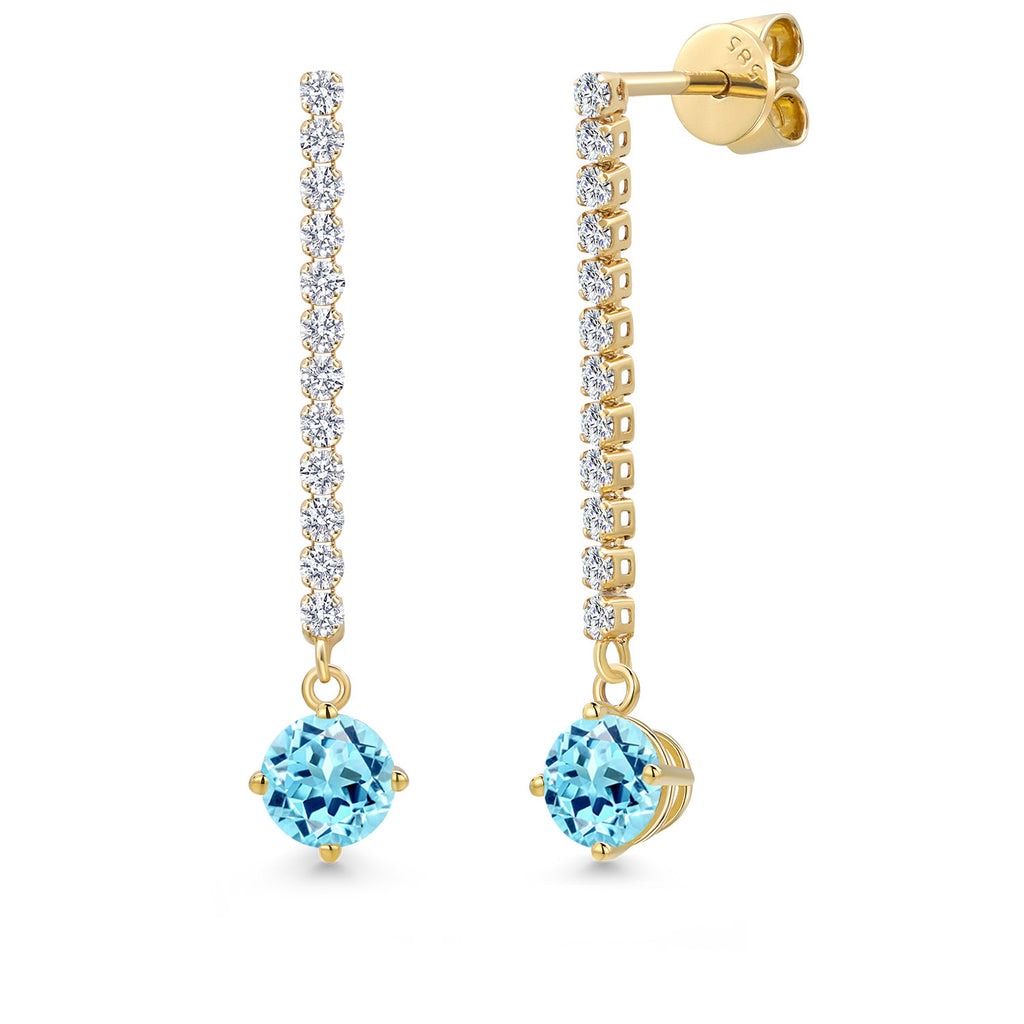 Apatite_Earrings in 14K Yellow Gold