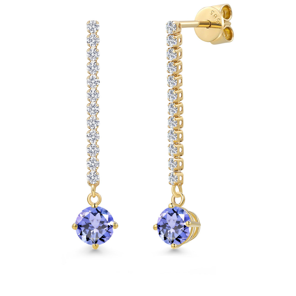 Tanzanite - December_Earrings in 14K Yellow Gold