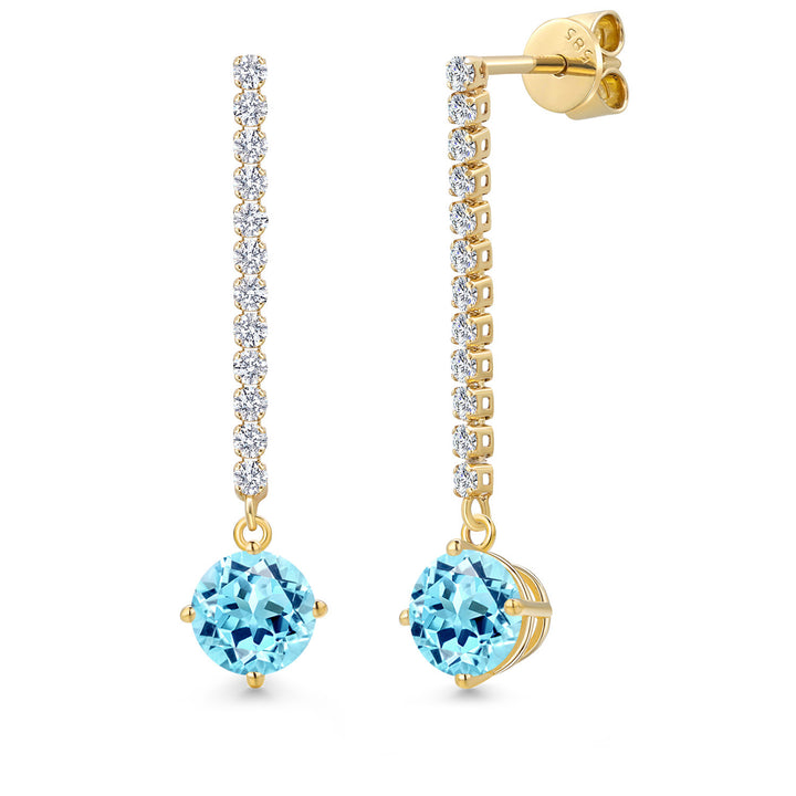 Apatite_Earrings in 14K Yellow Gold