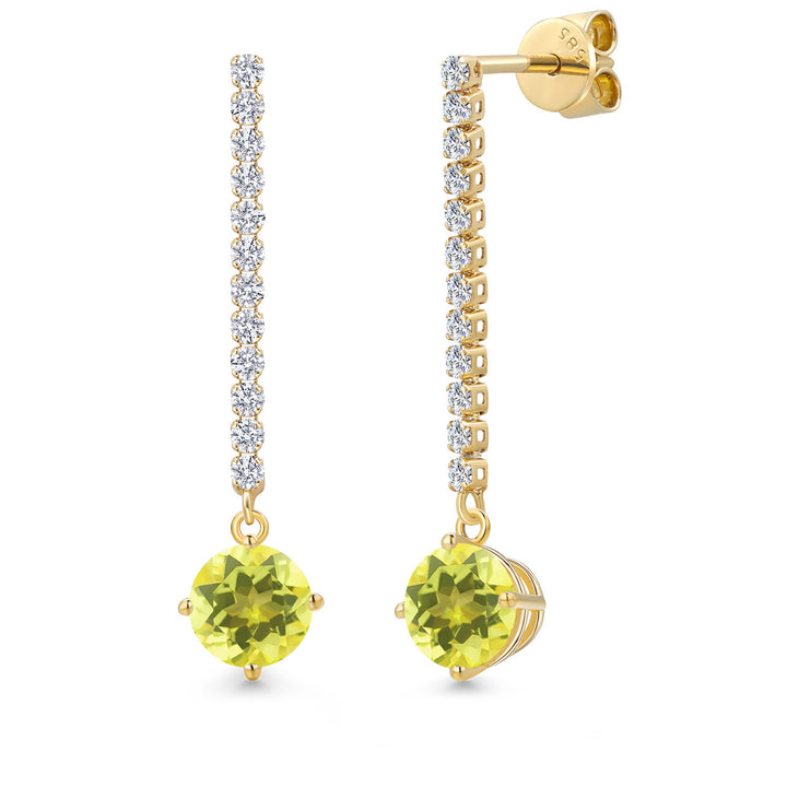 Canary Mystic Topaz_Earrings in 14K Yellow Gold