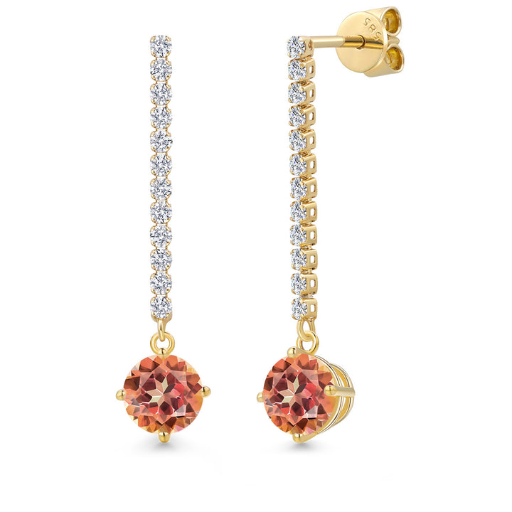 Ecstasy Mystic Topaz_Earrings in 14K Yellow Gold