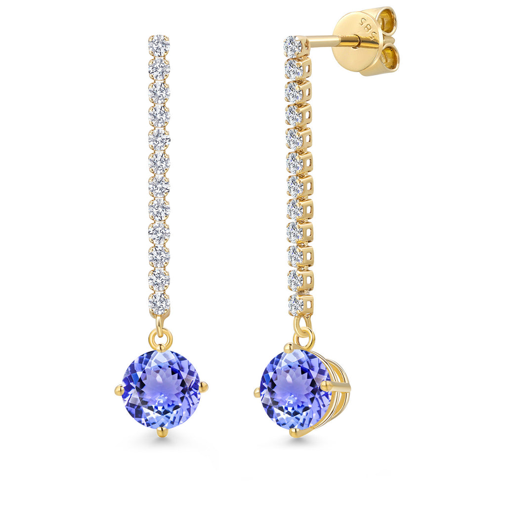 Tanzanite - December_Earrings in 14K Yellow Gold