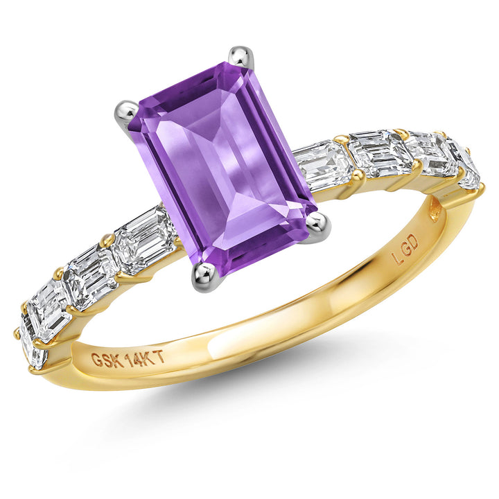 Amethyst - February_5_Ring in 14K Two Tone Gold