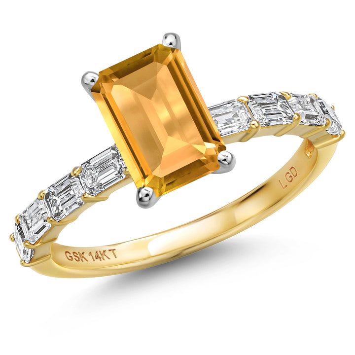 Citrine - November_5_Ring in 14K Two Tone Gold