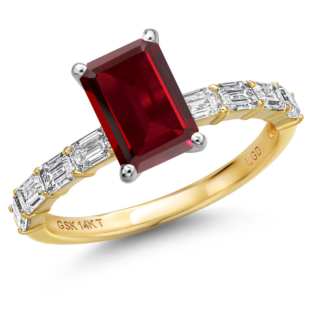 Garnet - January_5_Ring in 14K Two Tone Gold