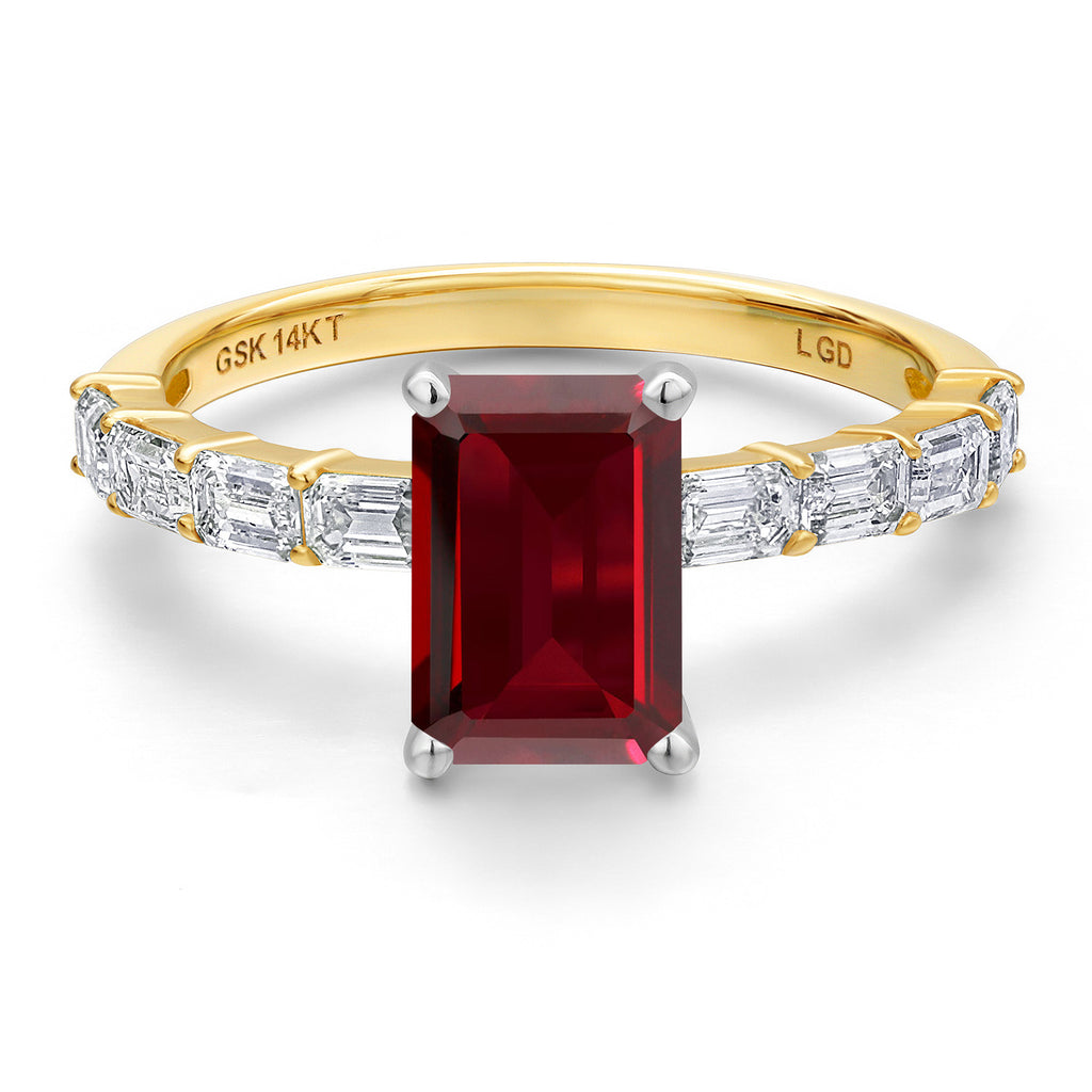 Garnet - January_9_Ring in 14K Two Tone Gold