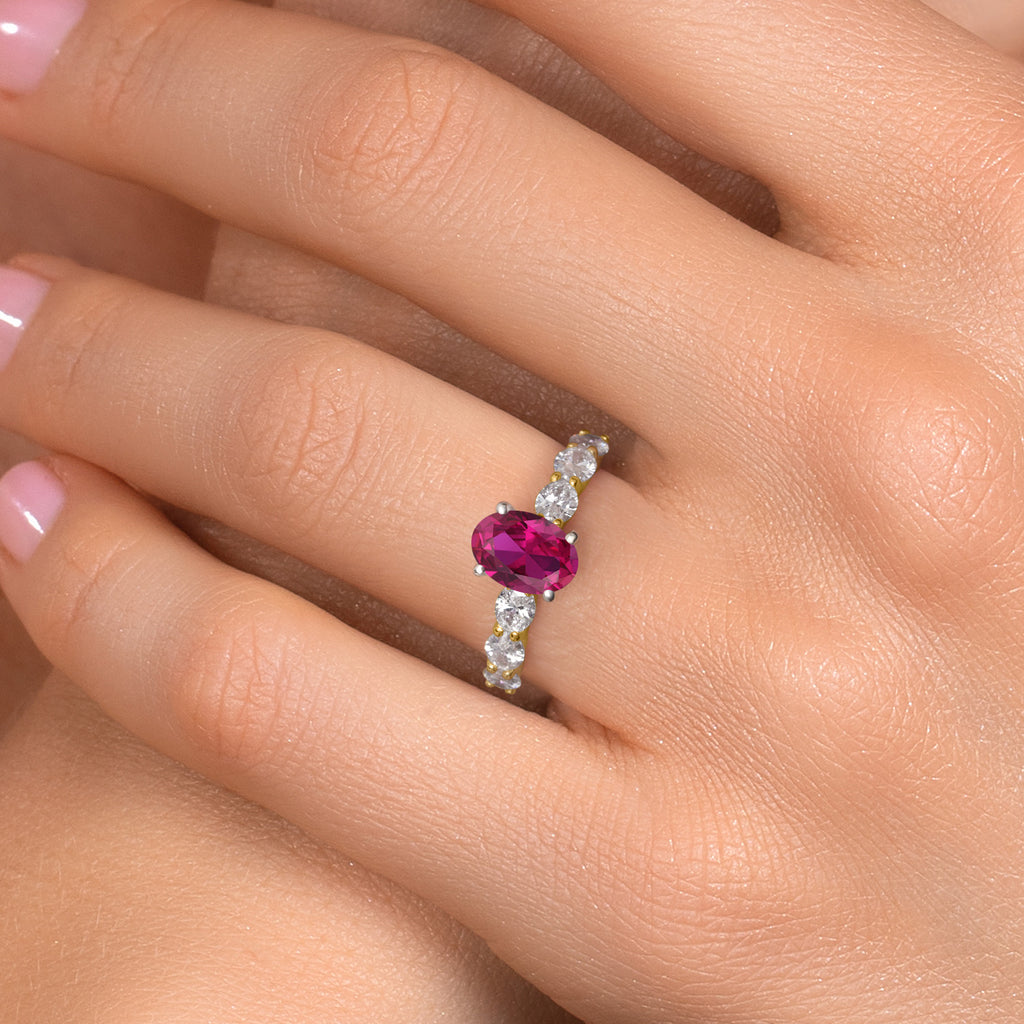 Created Ruby - July_8_Ring in 14K Two Tone Gold