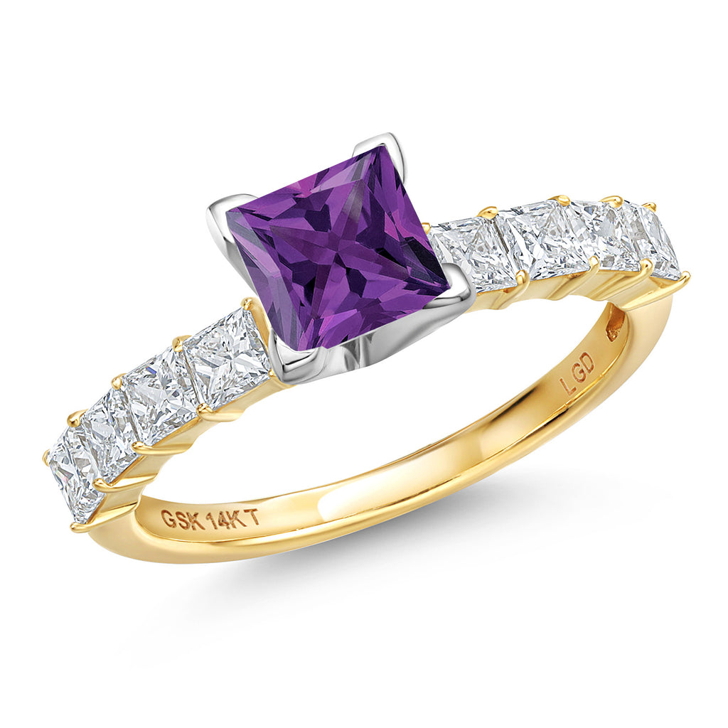 Amethyst - February_7_Ring in 14K Two Tone Gold