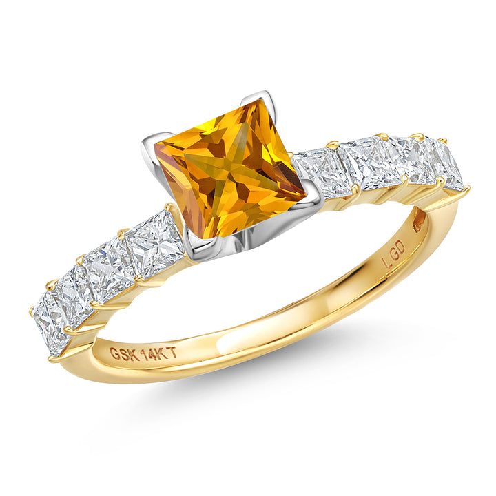 Citrine - November_5_Ring in 14K Two Tone Gold