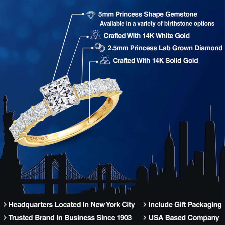 Ring in 14K Two Tone Gold