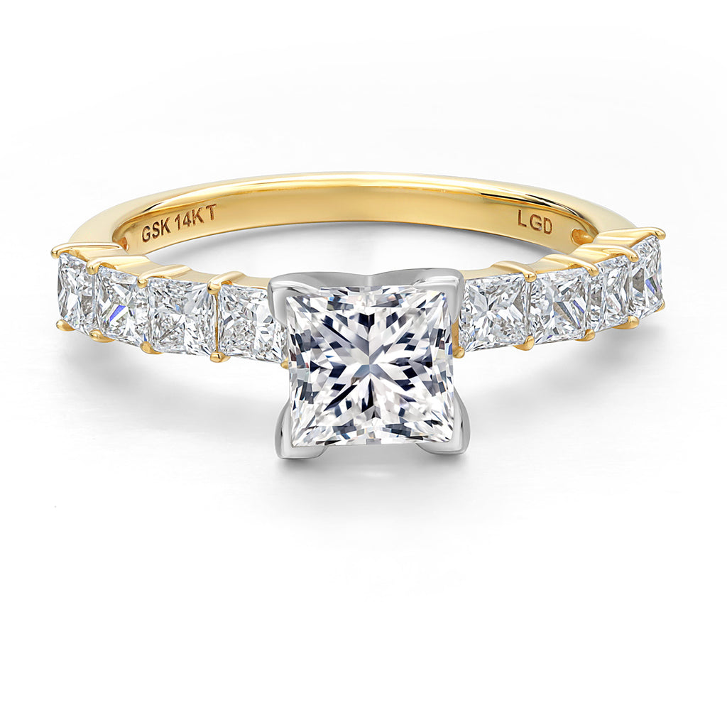 Ring in 14K Two Tone Gold