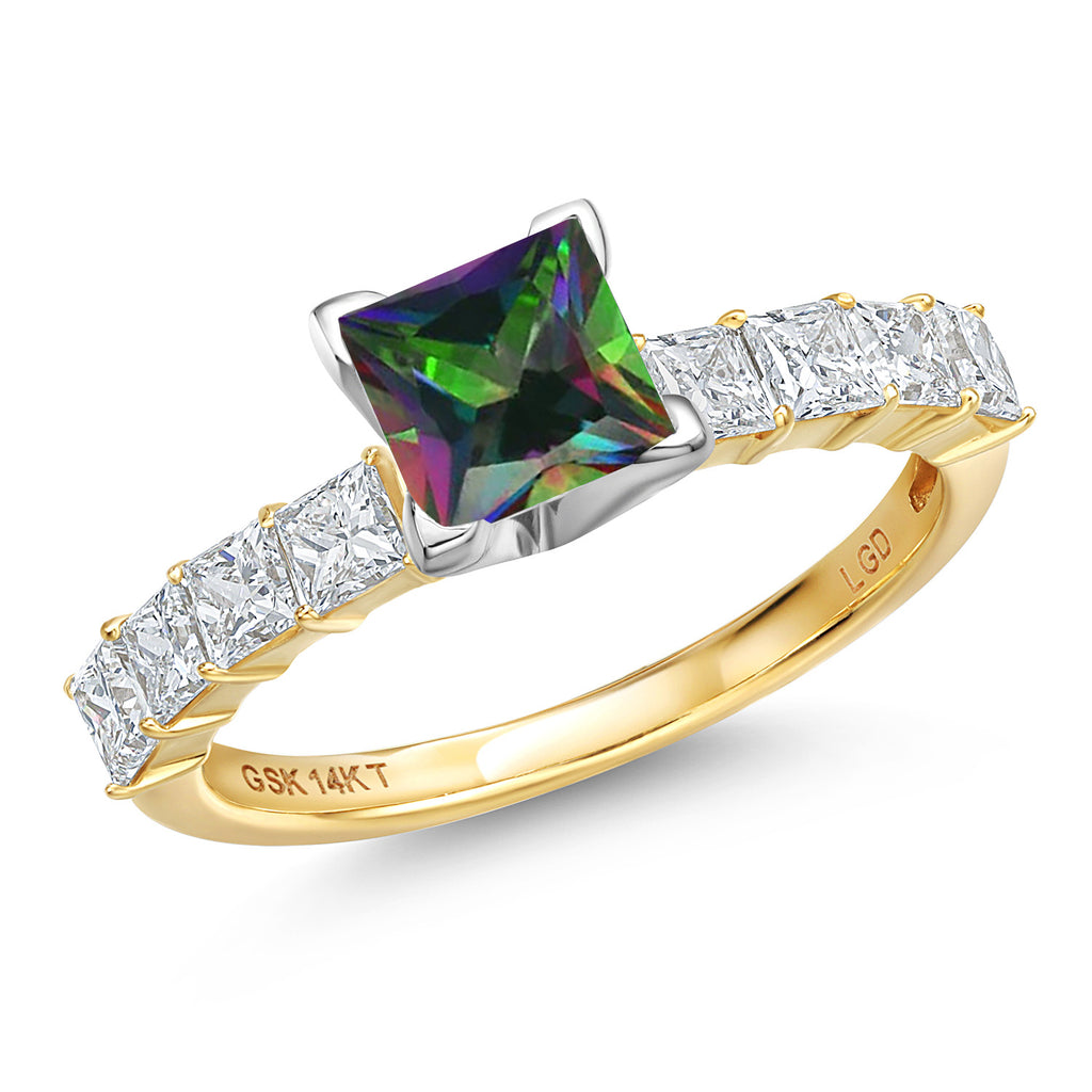 Green Mystic Topaz_8_Ring in 14K Two Tone Gold