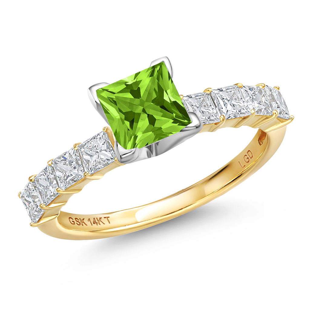 Peridot - August_9_Ring in 14K Two Tone Gold