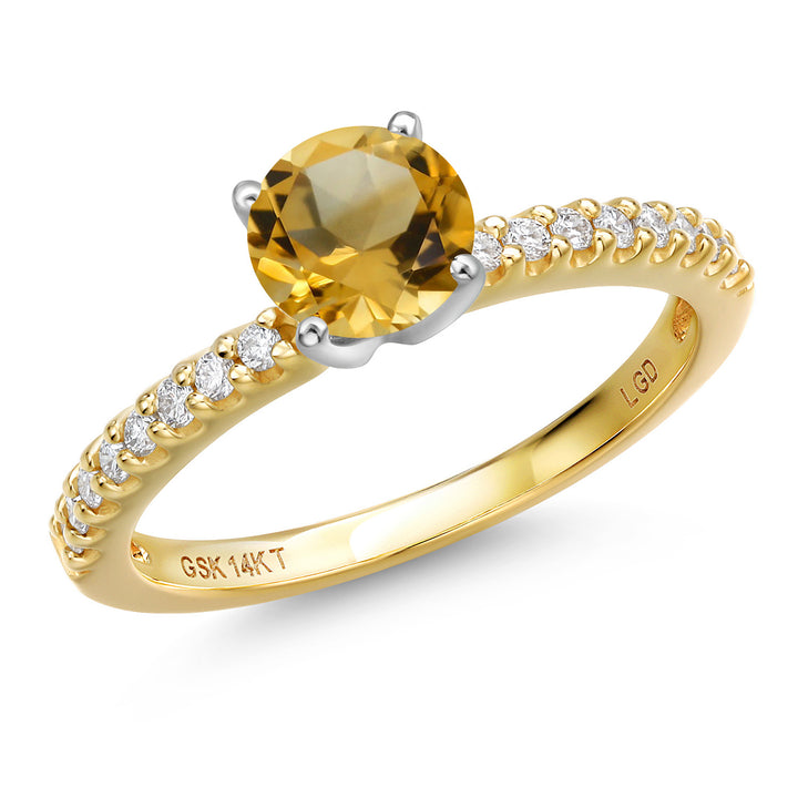 Citrine - November_5_Ring in 14K Two Tone Gold